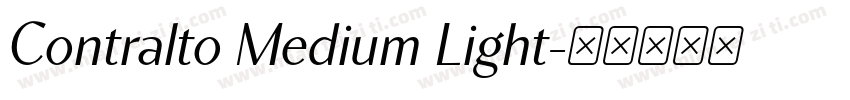 Contralto Medium Light字体转换